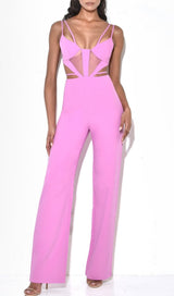 BANDAGE CUT OUT JUMPSUIT IN PINK Clothing styleofcb 