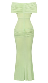 FLORA SLEEVELESS BANGAGE MAXI DRESS IN OLIVE GREEN DRESS styleofcb 