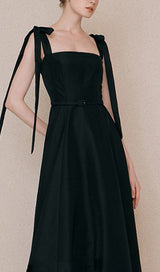 TIE SUSPENDER DRESS IN BLACK styleofcb 