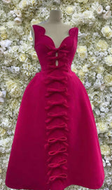 PINK BOWKNOT STRAPPY MIDI DRESS Oh CICI 