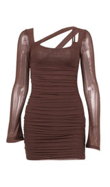 LONG SLEEVES MESH MINI DRESS Dresses styleofcb 