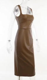 LEATHER STRAP MIDI DRESS Dresses styleofcb 
