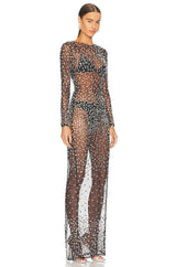 SEQUIN LACE PERSPECTIVE DRESS IN BLACK DRESS styleofcb 