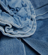 MOICU FLOWER ASYMMETRIC HEM DENIM SKIRT styleofcb 