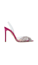 CRYSTAL EMBELLISHED SANDALS IN HOT PINK Shoes styleofcb 