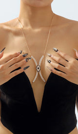 DIAMOND CHEST CHAIN IN GOLD blingmyfriend 