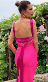 ASYMMETRIC BANDAGE MIDI DRESS IN PINK Dresses styleofcb 