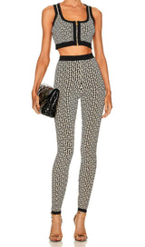 JACQUARD TWO PIECE SET IN GRAY Clothing styleofcb 