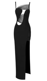 IRREGULAR BANDAGE MIDI DRESS IN BLACK DRESS styleofcb 