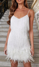 TASSEL FEATHER MINI DRESS Dressers styleofcb 