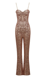 GLITTER STRAPPY JUMPSUIT IN GOLD DRESS STYLE OF CB 