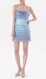 STRAPLESS LACE LAYERED MINI DRESS Dresses styleofcb 