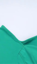 POLYESTERl SIDE HOLLEW SEXY CHAIN DRESS IN GREEN styleofcb 