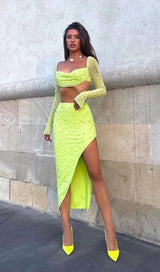 PEARL LONE SLEEVE TWO PIECE DRESS Dresses styleofcb 