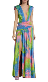 MIXED FLORA SLEEVELESS MAXI DRESS DRESS styleofcb 