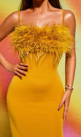 STRAPPY FEATHER MAXI DRESS Dresses sis label 