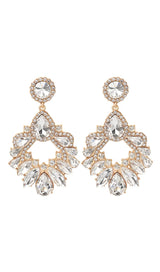 WHITE CRYSTAL CHANDELIER DROP EARRINGS JEWELLERY styleofcb 