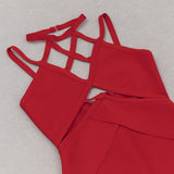 BANDAGE CUTOUT MIDI DRESS IN RED styleofcb 