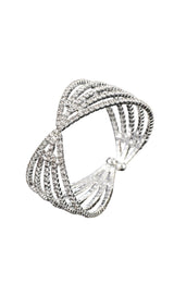 SILVER DIAMANTE CUFF BRACELET JEWELLERY styleofcb 