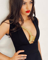 PLUNGE V-NECK MIDI DRESS DRESS styleofcb 