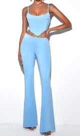 CORSET CAMISOLE TWO-PIECE SUIT IN BLUE styleofcb 
