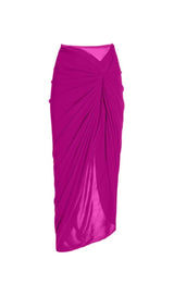 ONE SHOULDER RUFFLE COLOR BLOCK ONE PIECE SWIMSUIT AND SARONG styleofcb SARONG S 