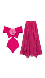 ROSE FLOWER ONE-PIECE SWIMSUIT styleofcb 