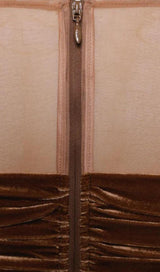 VELVET MESH SLEEVE TWO PIECE SUIT Tops styleofcb 