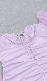 PLUS SIZE RUCHED MINI DRESS IN PURPLE Dresses styleofcb 