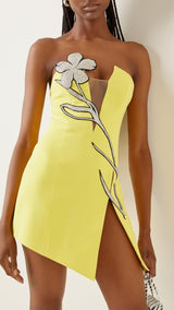 CRYSTAL FLOWER MINI DRESS Dresses styleofcb 