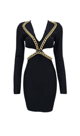 BANDAGE PARTY MINI DRESS IN BLACK styleofcb 