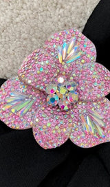 DIAMOND FLOWER SLEEVELESS SUSPENDER MINI DRESS IN BLACK styleofcb 