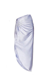 PEARL STRAP CUTOUT SHINY TEXTURE ONE PIECE SWIMSUIT AND SKIRT styleofcb 