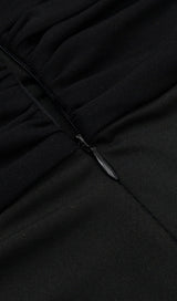 RUFFLE HIGH-LOW DRESS IN BLACK DRESS STYLE OF CB 