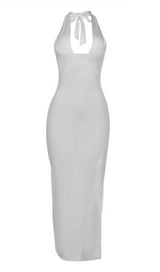 HALTER BODYCON MAXI DRESS Dresses styleofcb S WHITE 