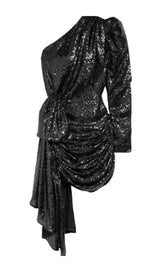 ONE SHOULDER MINI DRESS IN GREEN Dresses styleofcb 