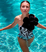 EXAGGERATED 3D FLOWER PRINTED ONE PIECE SWIMSUIT styleofcb 