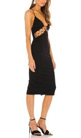 BANDAGE CUT OUT MIDI DRESS IN BLACK Dresses styleofcb 