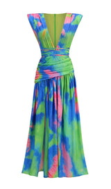 MIXED FLORA SLEEVELESS MAXI DRESS DRESS styleofcb 