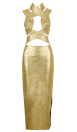 FRENCH CHAMPAGNE GOLD DRESS styleofcb 