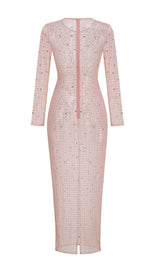 SEQUIN LACE PERSPECTIVE DRESS IN PINK DRESS styleofcb 