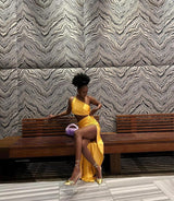 One-Shoulder Silk Satin Midi Dress styleofcb 