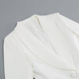 LONG SLEEVES FEATHER MINI DRESS IN WHITE Dresses styleofcb 