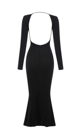 BACKLESS MIDI DRESS IN BLACK Dresses styleofcb 