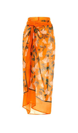 HALTER CUTOUT 3D FLOWER DECOR ONE PIECE SWIMSUIT AND SARONG styleofcb 