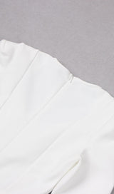 SQUARE SHOULDER CORSET MIDI DRESS IN WHITE styleofcb 