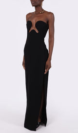 THEODORA BLACK MAXI BANDAGE DRESS styleofcb 