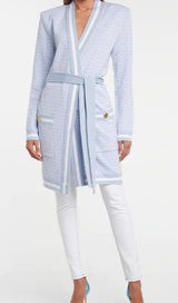 LONG SLEEVES PATTERN COAT styleofcb XS BLUE 