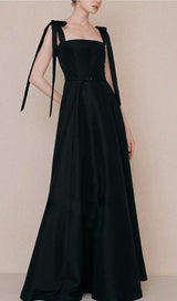TIE SUSPENDER DRESS IN BLACK styleofcb 