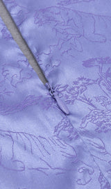 LONG SLEEVES RUCHED MINI DRESS IN PURPLE Dresses styleofcb 